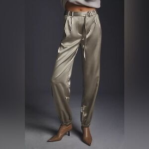 Anthropologie  Maeve Parachute Satin Pants Size 10 New